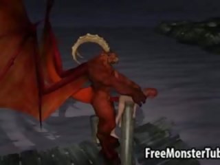 3d vizatimore seductress merr fucked jashtë nga një winged demon