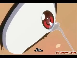 Hentai ξωτικό παίρνει putz γάλα πλήρωση αυτήν λαιμός με γκέτο monsters