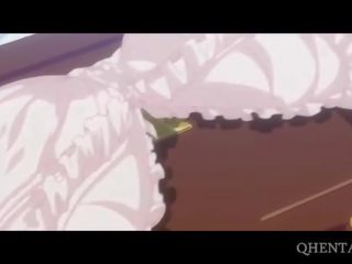 Hentai adolescent gespeeld met haar tieten en nat kut