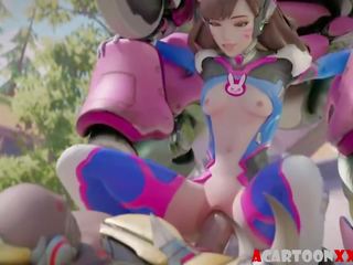 Desirable Overwatch Heroes get Pussy Fucked, sex clip 82